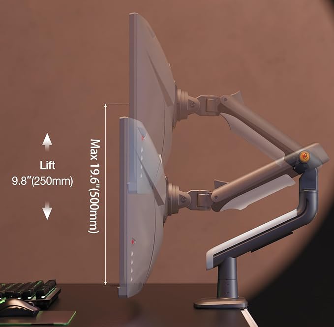 Gaming Monitor-Arm for Flat/Ultrawide/Curved Monitors 27'' to 50 inch, Heavy - Image 5