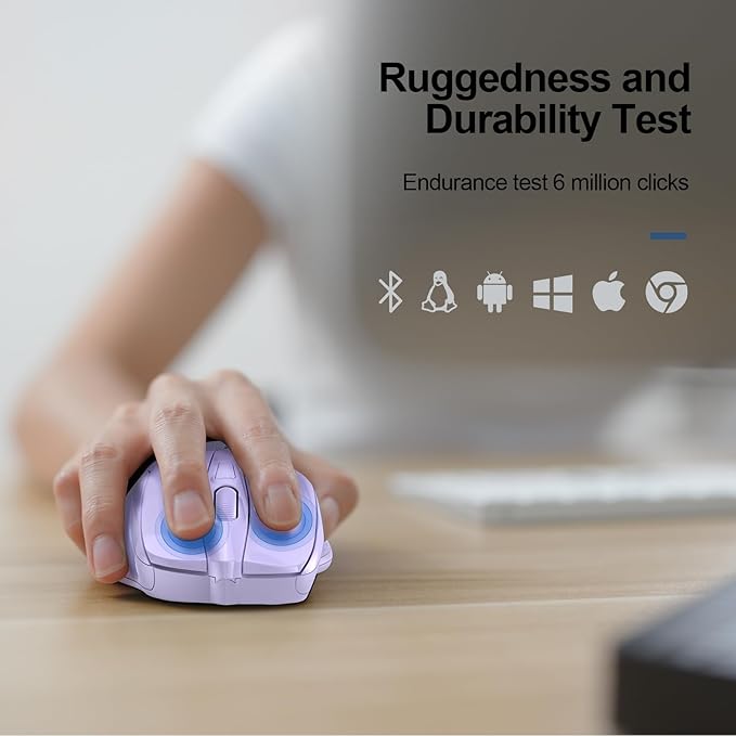 TECKNET Wireless Mouse Silent 4800 DPI Computer USB A & Bluetooth Mouse 6 - Image 7