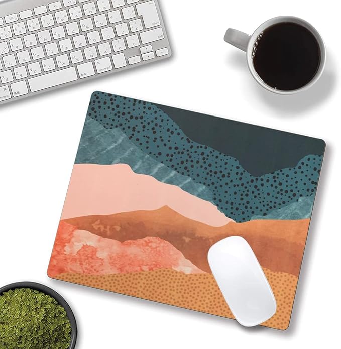 Mouse Pad, Colorful Abstract Mountain Mouse Pads, Square Washable Cloth - Image 4