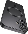 Magnetic for iPhone 16 Case Slim Soft Silicone Bumper Shockproof Metallic by LEKEVO