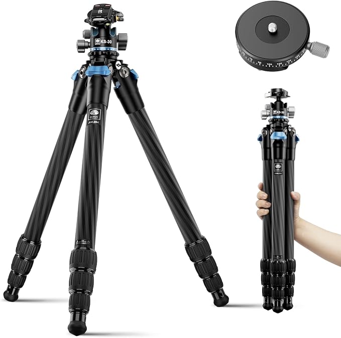 SIRUI Carbon Fiber Camera Tripod, 50.7" Professional Heavy Duty Tripod - Image 9