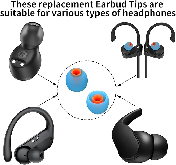 Earbud Tips Ear Bud Tips Soft Anti Slip Washable and Reusable Silicone - Image 3