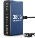MEKIOJEO 12 Ports Aluminum Alloy 380W Charging Station Fast USB C Charger Block by MEKIOJEO