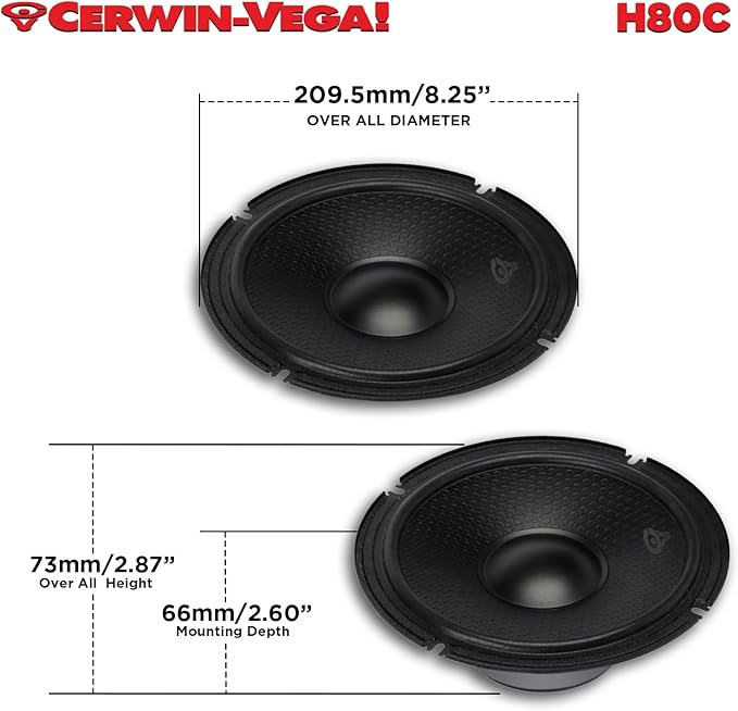 CERWIN-VEGA! HED 2025 Edition-8” Component Full Range Speaker System - Image 4