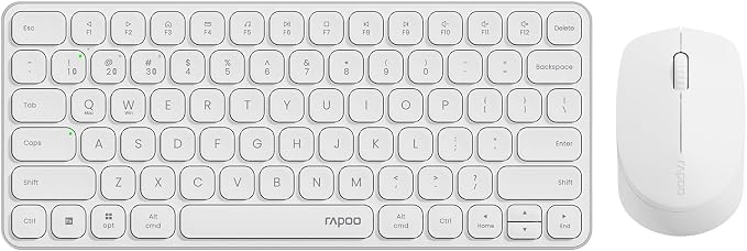 Rapoo 9010M Multi-Device Keyboard and Mouse Combo, 2.4GHz/Bluetooth 5.0/4.0 by RAPOO