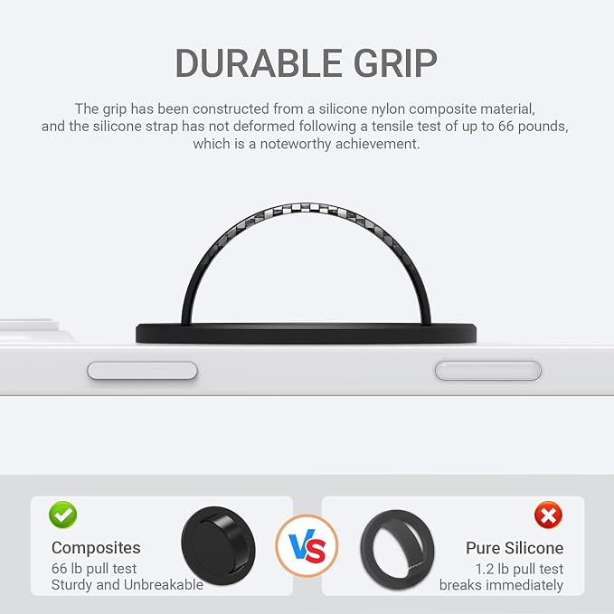 Grat 3 Lite Magnetic Phone Loop, 360° Rotatable Phone Grip, Detachable Finger - Image 2