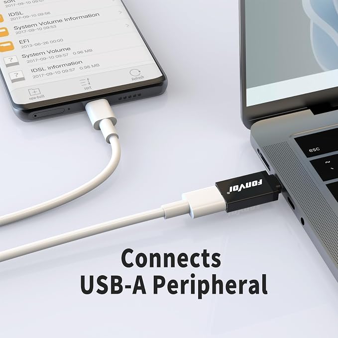 USB C to USB Adapter, USB Type C Male to USB 3.0 Female OTG Adapter Compatible - Image 5