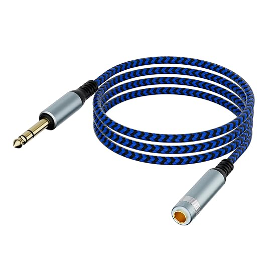 LDKCOK 1/4 inch TRS Extension Cable 15ft, 1/4" Male to Female Stereo Headphone by LDKCOK