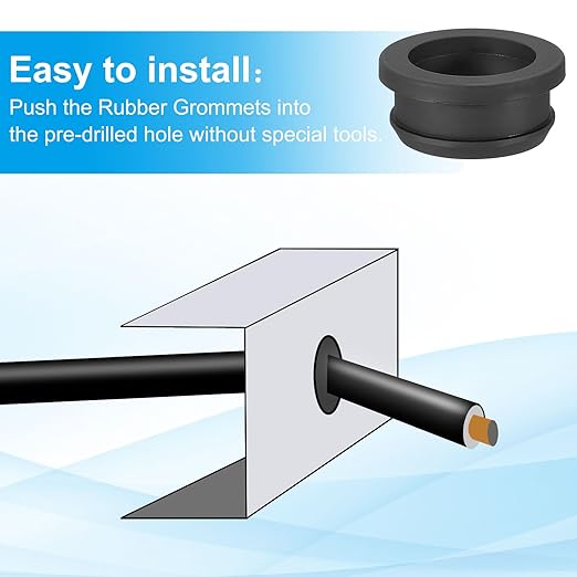 PATIKIL 32.6mm / 1-1/4 Inch Drill Hole, 1 Inch ID Rubber Grommets - Image 4