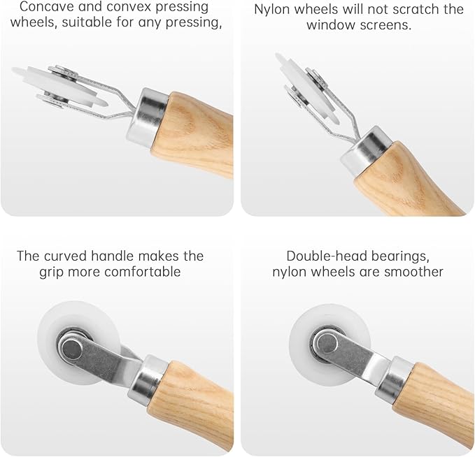 Window Screen Repair Kit, Steel/Nylon Roller Tool - Image 4