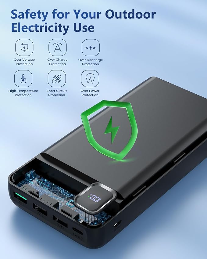 Portable Charger Power Bank 50000mAh Powerbank PD 30W and QC 4.0 Fast Charging - Image 7