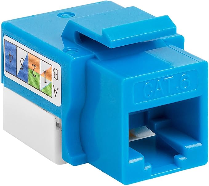 Cmple - RJ45 Keystone Jack 90 Degree Cat6 Keystone Jack Insert Punch Down RJ45 - Image 3