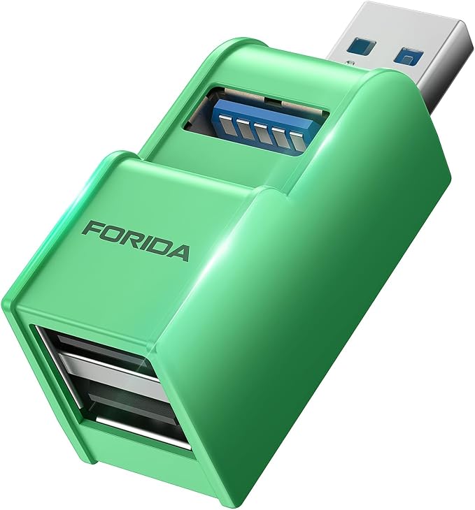 FORIDA 3 Ports USB 3.0 Adapter, USB Hub by FORIDA-Besttecforusbhubdockingstation