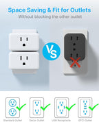 Multi Plug Wall Outlet Extender 2 Pack, VINTAR Electrical Multiple Outlet - Image 4