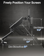 Single Monitor Mount Arm, Fits 13-32 Inch, Holds 4.4-22lbs, Full Motion - Image 6