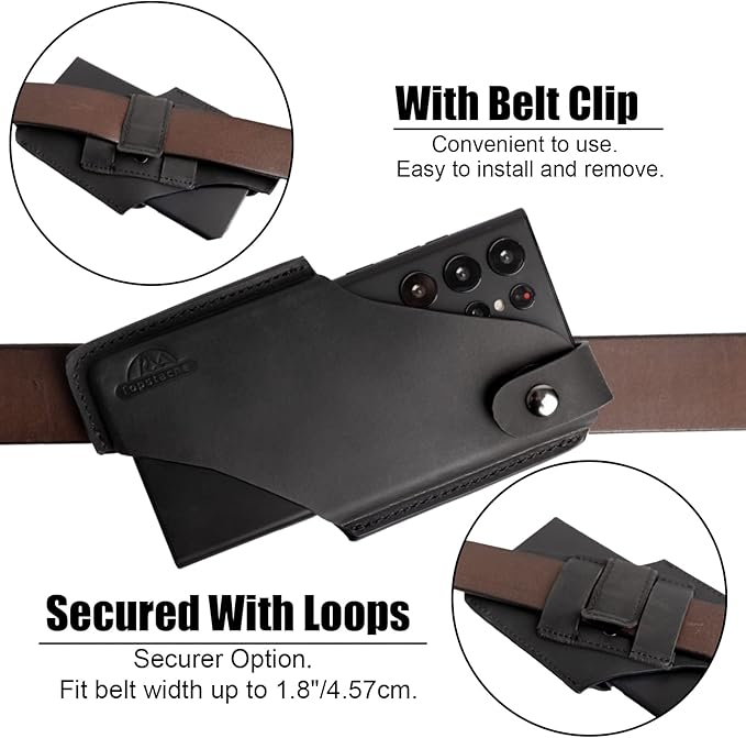 Topstache Leather Belt Phone Holster - Image 4