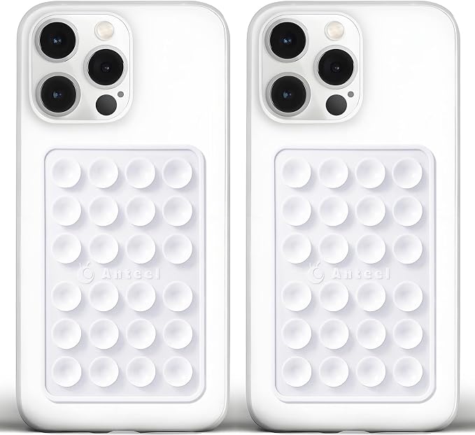 Anteel Medium-Sized Silicone Suction Phone Case Adhesive Mount, Enhanced by JingJinYY
