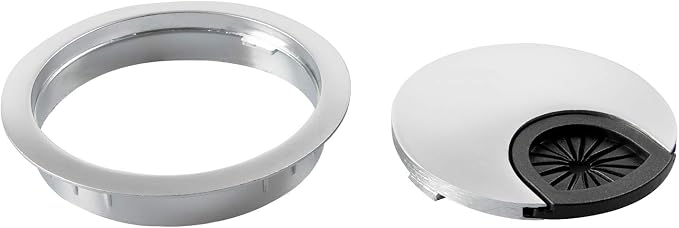 Desk Grommet for Wire Organizer, PC Computer Desk Plastic Grommet Cord - Image 4