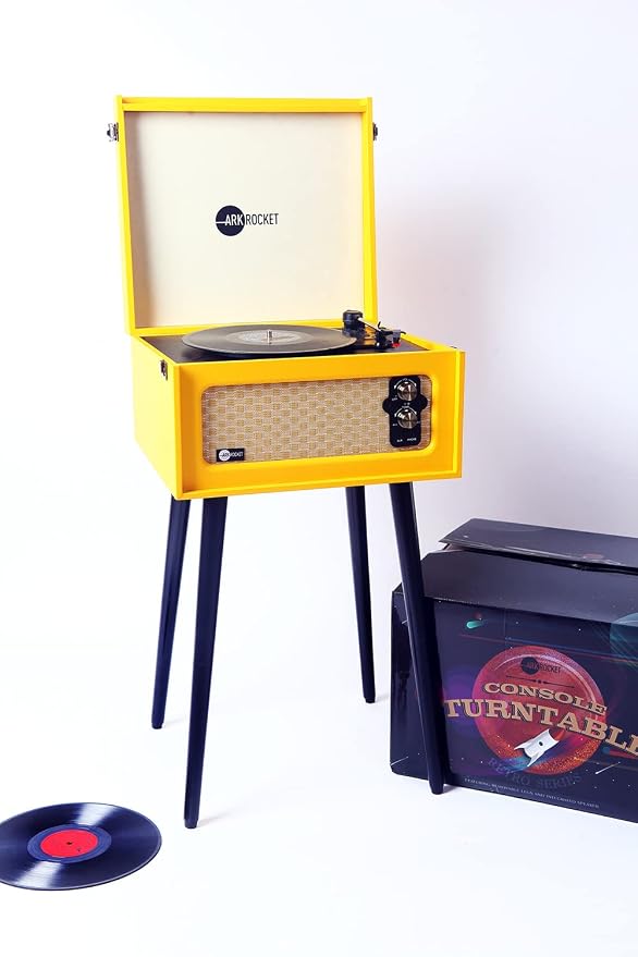 Arkrocket 3-Speed Bluetooth Record Player Retro Turntable - Image 4