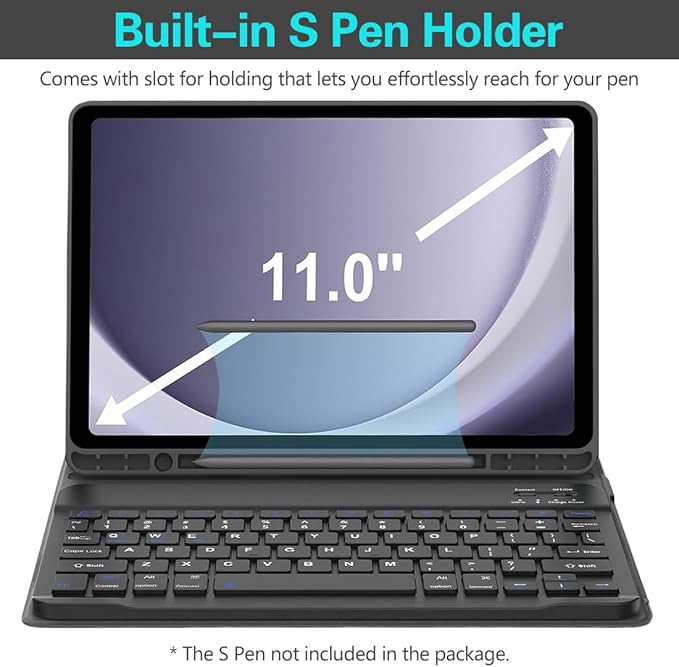 Keyboard Case for Samsung Galaxy Tab A9 Plus 5G 11 inch 2023, Magnetic - Image 2