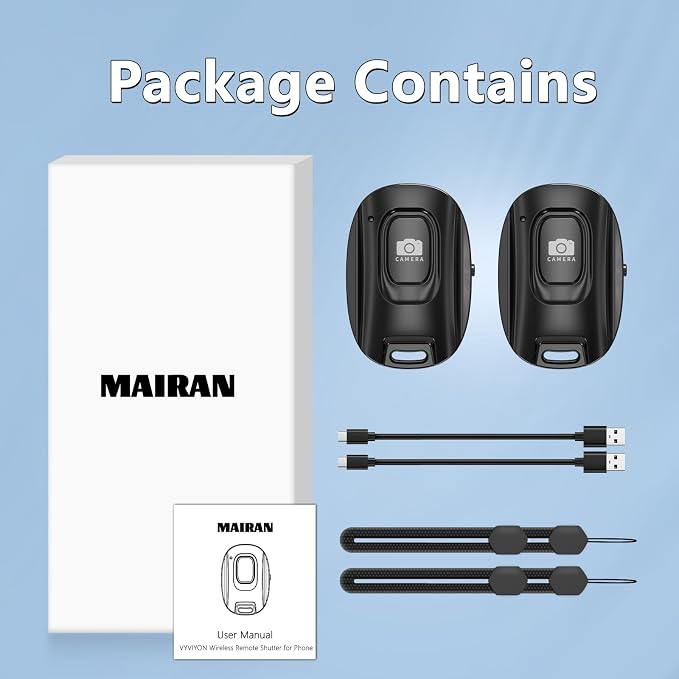 MAIRAN 2 Pack Rechargeable Wireless Camera Remote Shutter - Image 7