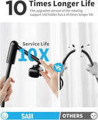 SAIJI Gooseneck Phone Holder for Bed, 360° Rotate Support Rod One-Hand - Image 2