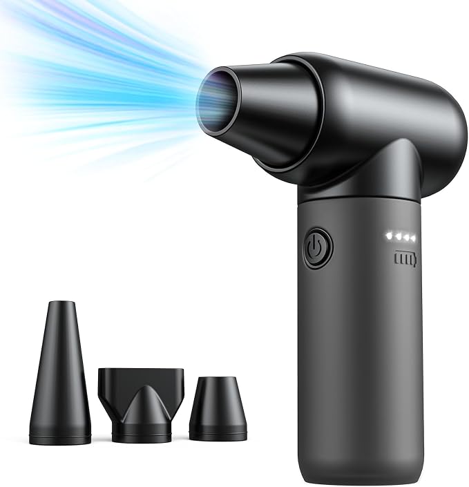 Electric Air Duster, 000 RPM 3 Gear Adjustable Cordless Air Blower, 6000mAh by Ekmoey