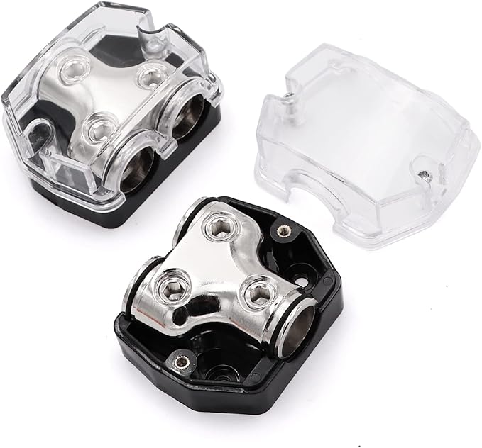 2 Way Power Distribution Block 1x 0 GA in 2X 0 GA Out Circuit Protector - Image 6