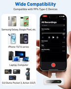 USB C Lavalier Microphone Wireless Mini Mic - Image 6