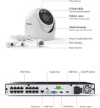 H.VIEW 4K 16 Channel Security Camera System 16Pcs CCTV Camera kit PoE 8MP - Image 6