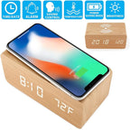 OCT17 Alarm Clock with Qi Wireless Charging Pad Compatible with iPhone Samsung - Image 2