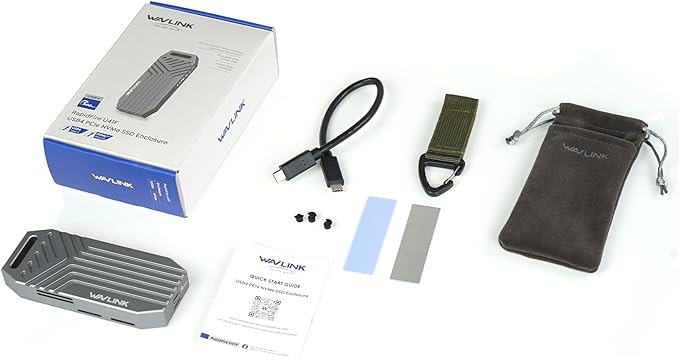 WAVLINK 40Gbps PCIe NVMe SSD Enclosure, USB4 External M.2 NVMe SSD Enclosure - Image 9