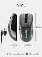 Lenovo Legion M600s RGB Wireless Gaming Mouse – 19, 000 DPI, 6 Programmable - Image 8
