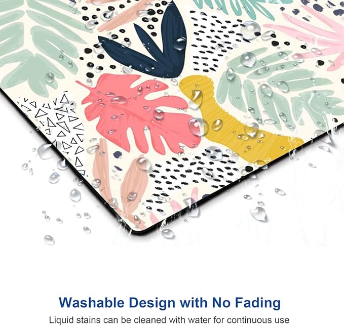 Mouse Pad, Colorful Palm Tropical Plants Mouse Pad, Square Waterproof Cute - Image 5