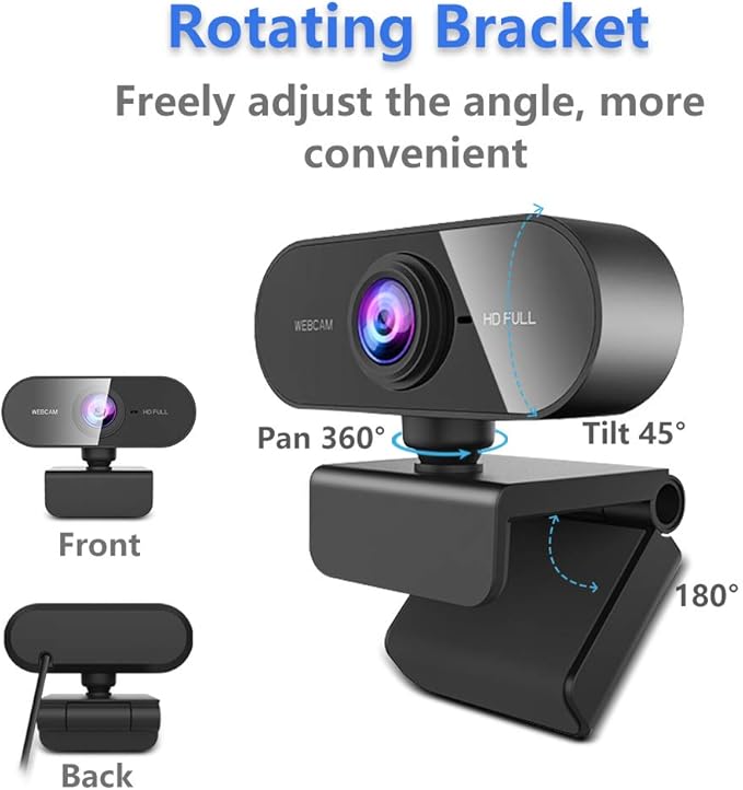 Webcam for pc with Microphone, Full Hd 1080P Streaming Web Cam for Mac Laptop - Image 4