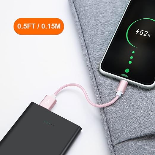 CableCreation USB A to Lightning Cable 6inch, Short iPhone Charging Data Sync - Image 5