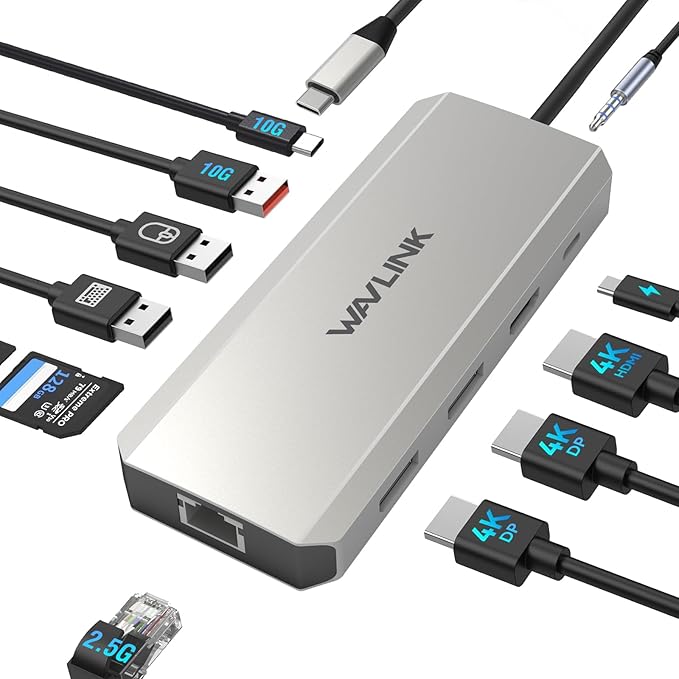 Docking Station Dual Monitor, WAVLINK Displayport Docking Station by WAVLINK%C2%AE