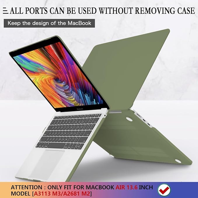 CISSOOK Compatible with MacBook Air 13.6 inch Case M4 A3240 M3 A3113 M2 A2681 - Image 5