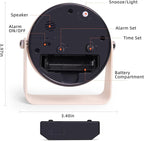 Analog Alarm Clock, Silent Non-Ticking Quartz Movement, Battery-Operated - Image 3