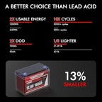 12V 100Ah Bluetooth LiFePO4 Battery, Low-Temp Protection 12V Lithium Battery - Image 6