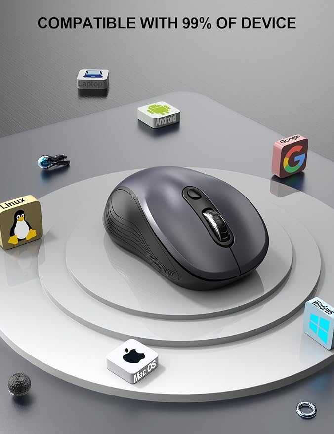 Trueque Wireless Mouse for Laptop, 2.4GHz Ergonomic Computer Mouse - Image 8