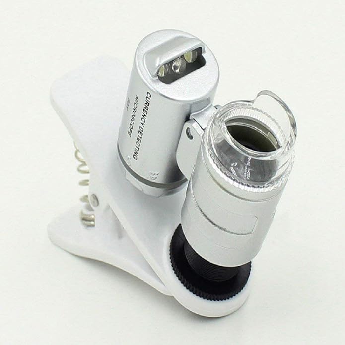 1Pcs Universal Led Clip Mobile Phone Microscope Magnifier Micro-Lens 60X - Image 4