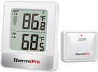 ThermoPro Indoor Outdoor Thermometer Wireless 500FT, Outside Greenhouse by ThermoPro