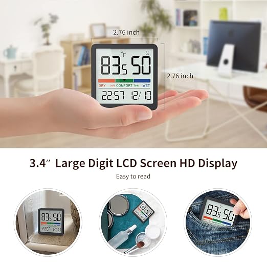 VOCOO Humidity Gauge Indoor Thermometer - Image 5