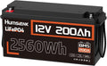 12V 200Ah LiFePO4 Battery, Built-in 200A BMS, Rechargeable 6000-20000 Deep by HumsiENK