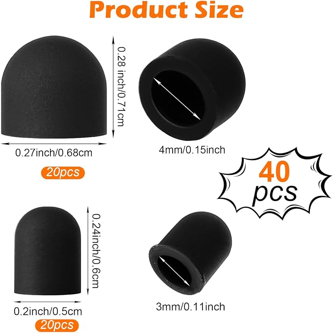 40 Pcs Stylus Tips Replacement Tips Only Pencil Rubber - Image 2
