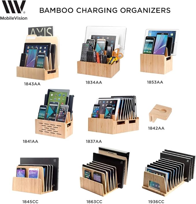 MobileVision 10-Port Bamboo Charging Station Includes 2 Powermod 6 USB Port - Image 6