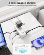 5 USB Travel Power Strip- 5Ft Short Extension Cord - Image 7