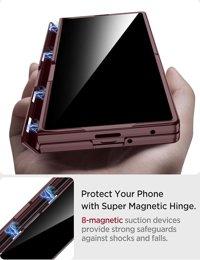 Miimall for Fold 7 Case with Privacy Screen Protector, Z Fold 7 Phone Case Stand - Image 5