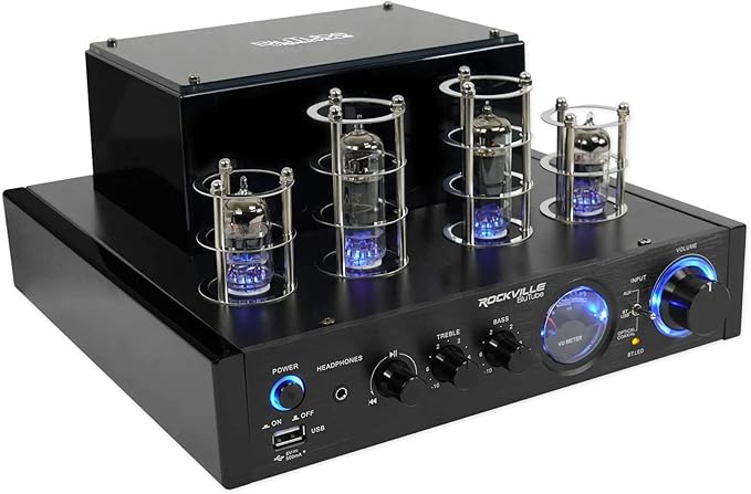 Rockville BluTube LED 70W Tube Amplifier Home Theater Stereo Receiver by Rockville